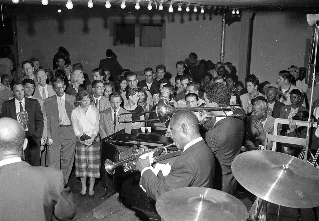 Old Manhattan Casino image with Louis Armstrong playing in his band