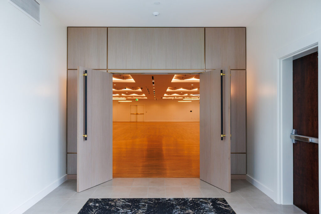 doorway opens to ballroom